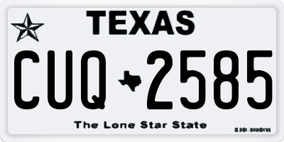 TX license plate CUQ2585