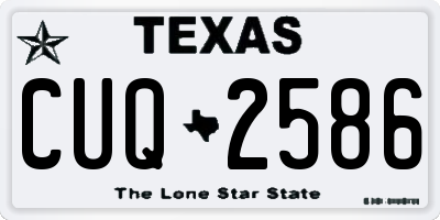 TX license plate CUQ2586