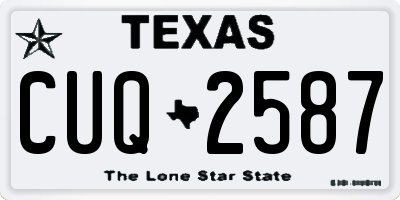 TX license plate CUQ2587