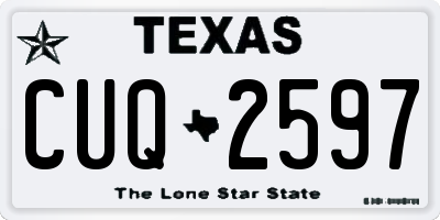 TX license plate CUQ2597