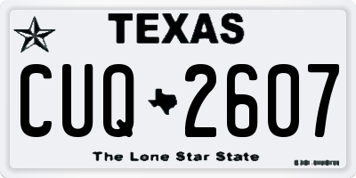 TX license plate CUQ2607