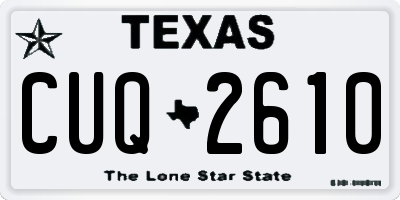 TX license plate CUQ2610