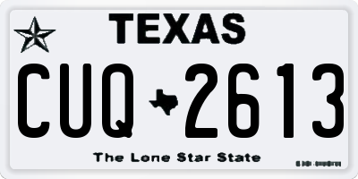 TX license plate CUQ2613