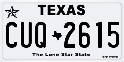 TX license plate CUQ2615