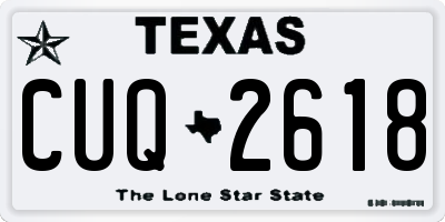 TX license plate CUQ2618
