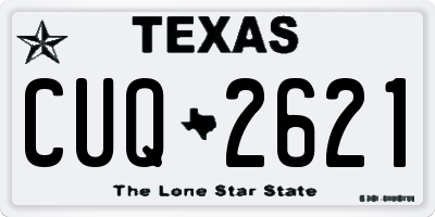 TX license plate CUQ2621