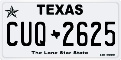 TX license plate CUQ2625