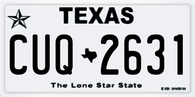 TX license plate CUQ2631