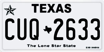 TX license plate CUQ2633