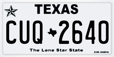 TX license plate CUQ2640