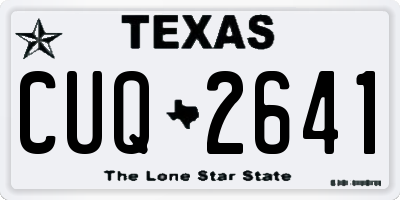 TX license plate CUQ2641