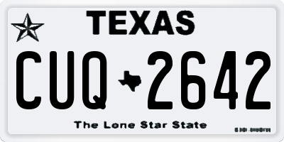 TX license plate CUQ2642