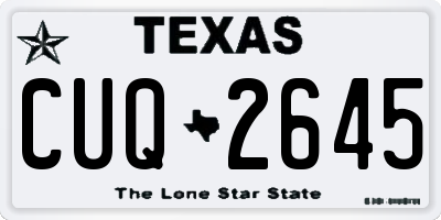 TX license plate CUQ2645