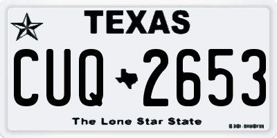 TX license plate CUQ2653