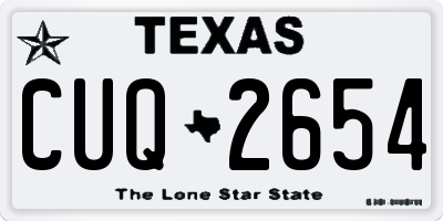 TX license plate CUQ2654