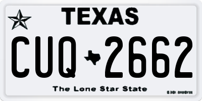 TX license plate CUQ2662