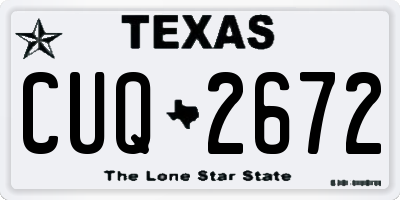 TX license plate CUQ2672