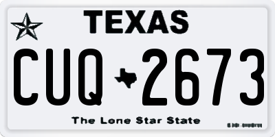 TX license plate CUQ2673