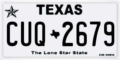 TX license plate CUQ2679