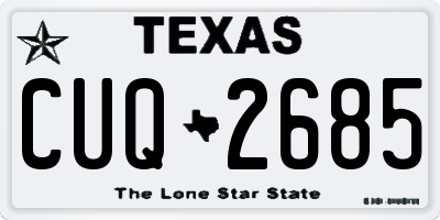 TX license plate CUQ2685