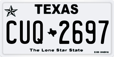 TX license plate CUQ2697