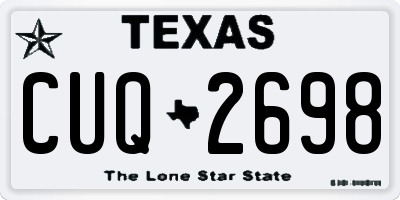 TX license plate CUQ2698