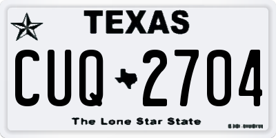 TX license plate CUQ2704