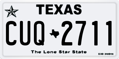 TX license plate CUQ2711