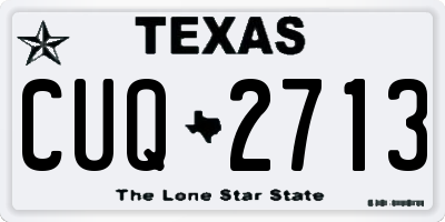 TX license plate CUQ2713