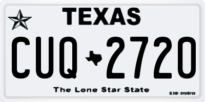TX license plate CUQ2720