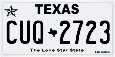 TX license plate CUQ2723