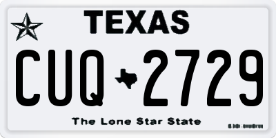 TX license plate CUQ2729