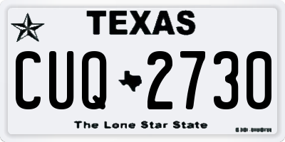 TX license plate CUQ2730