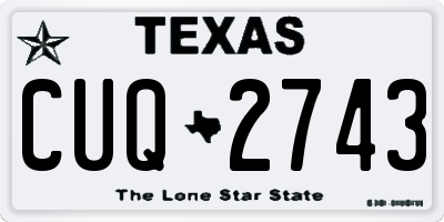 TX license plate CUQ2743