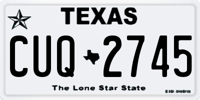 TX license plate CUQ2745