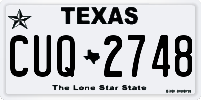 TX license plate CUQ2748