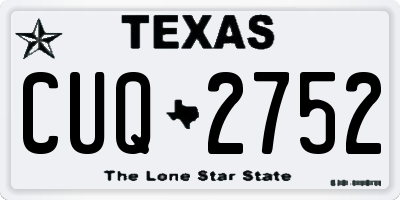 TX license plate CUQ2752