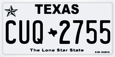 TX license plate CUQ2755