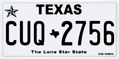 TX license plate CUQ2756