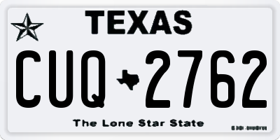 TX license plate CUQ2762