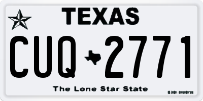 TX license plate CUQ2771