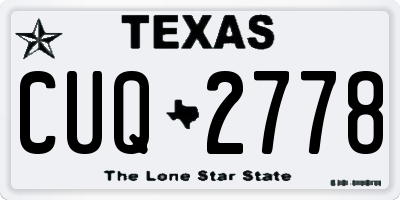 TX license plate CUQ2778