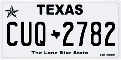 TX license plate CUQ2782