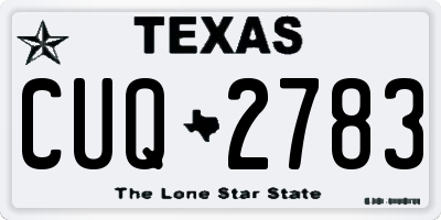 TX license plate CUQ2783