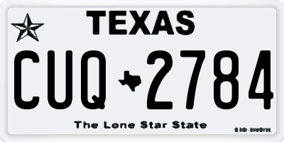 TX license plate CUQ2784