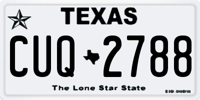 TX license plate CUQ2788