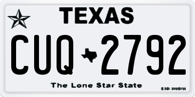 TX license plate CUQ2792