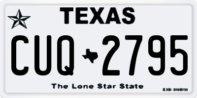 TX license plate CUQ2795