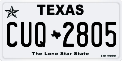 TX license plate CUQ2805