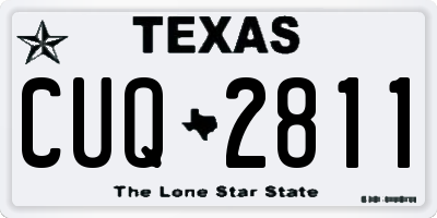 TX license plate CUQ2811